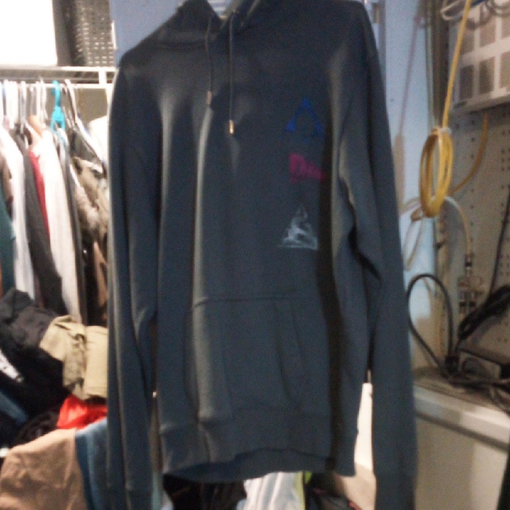 Dior Gray Hoodie with Blue and Pink Accents
